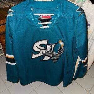 San Jose Barracudas CCM Teal Hockey Shirt